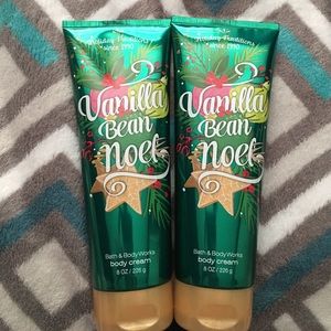 : listing for TWO Vanilla Bean Noel body creams.