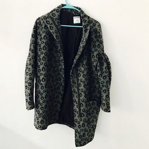 LEOPARD PRINT GRAY COAT (M)