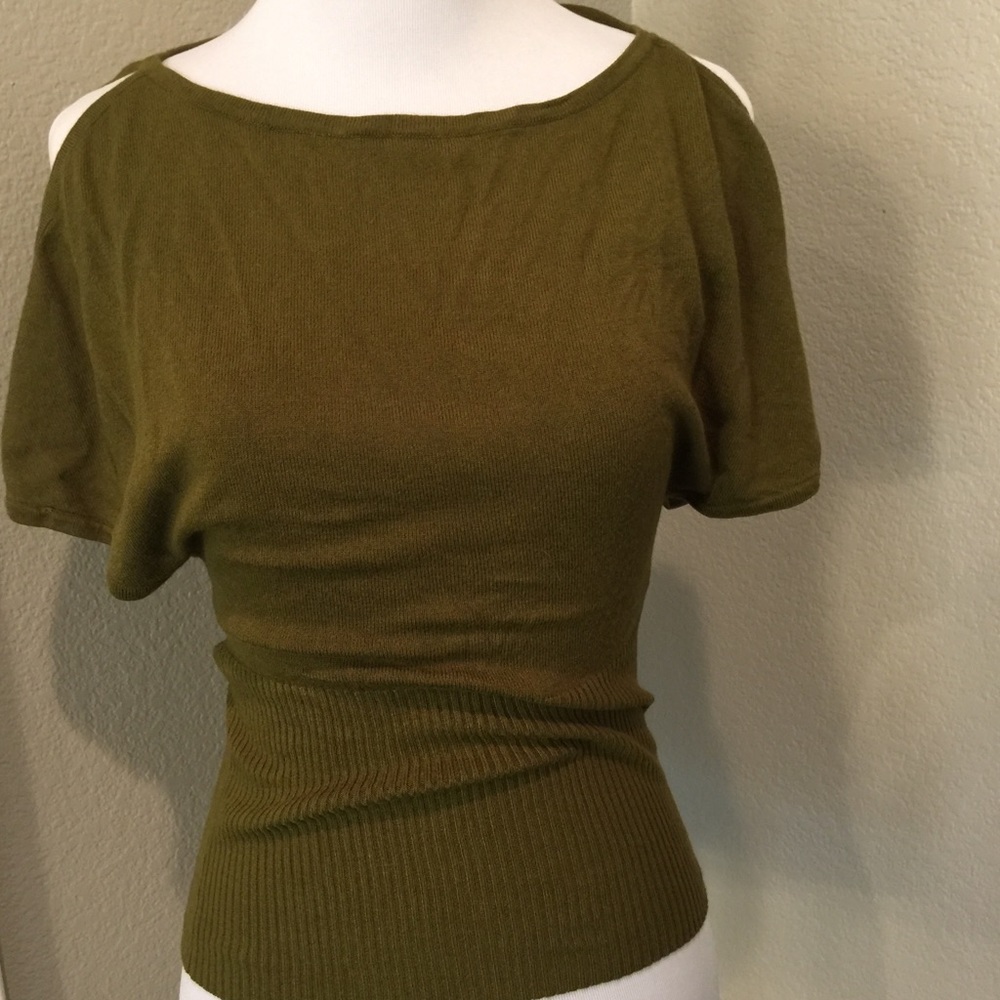 Bebe olive green open back