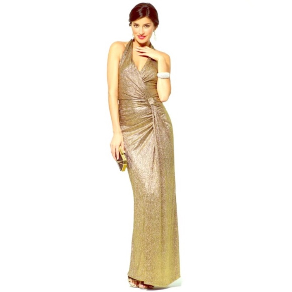 Stunning long gold gown