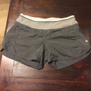 Lululemon speed shorts. Gray color. Size 6