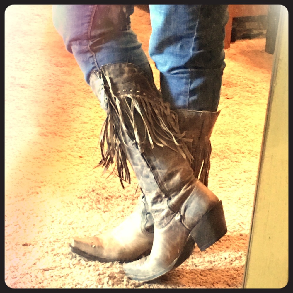 Gray Tony Lamas 6 1/2B