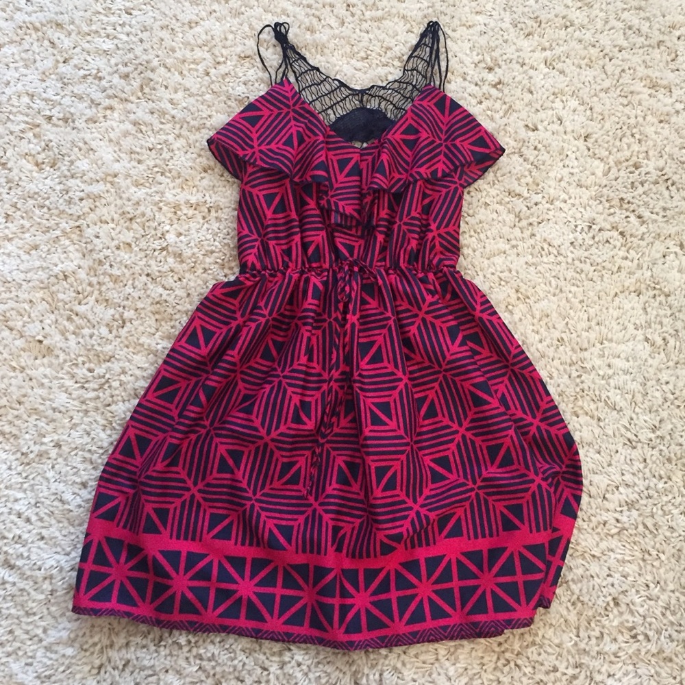 Pink mini dress