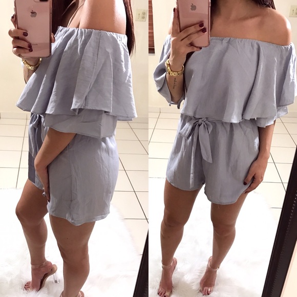 LAST 1 // Powder Blue 'Amy' Romper - Picture 2 of 2