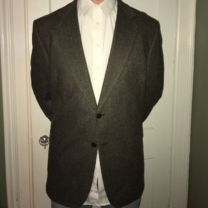 Men's brown tweed suit jacket