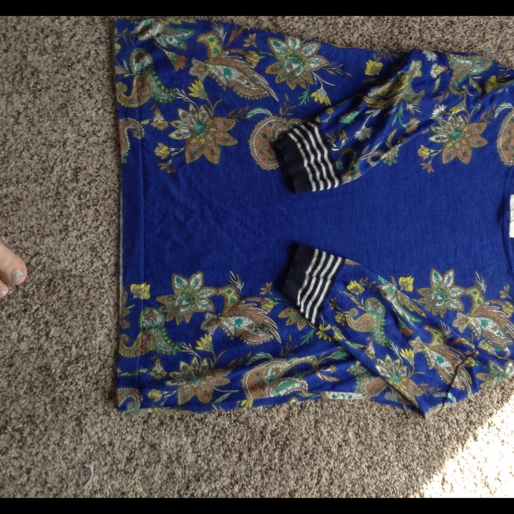 Broth blue sheer summer sweater