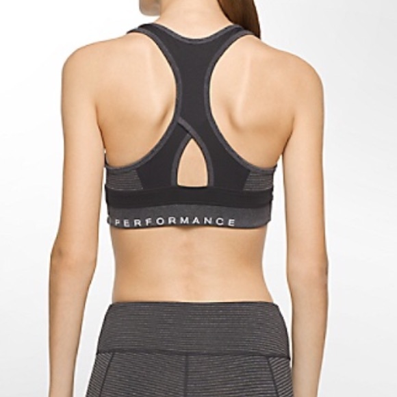 CK Black Holographic Logo Sports Bra - Picture 5 of 6