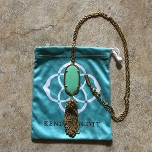 Rayne Stone Tassel Pendant Necklace in Turquoise