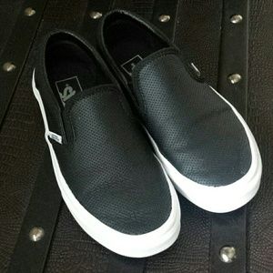 Vans Perf Leather Slip-On (6 Women = 4.5 Boys)