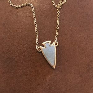 Arrow Faux Druzy Gold necklace|
