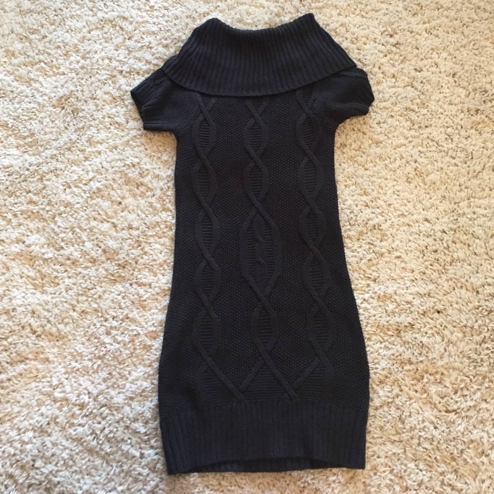 Grey sweater dress