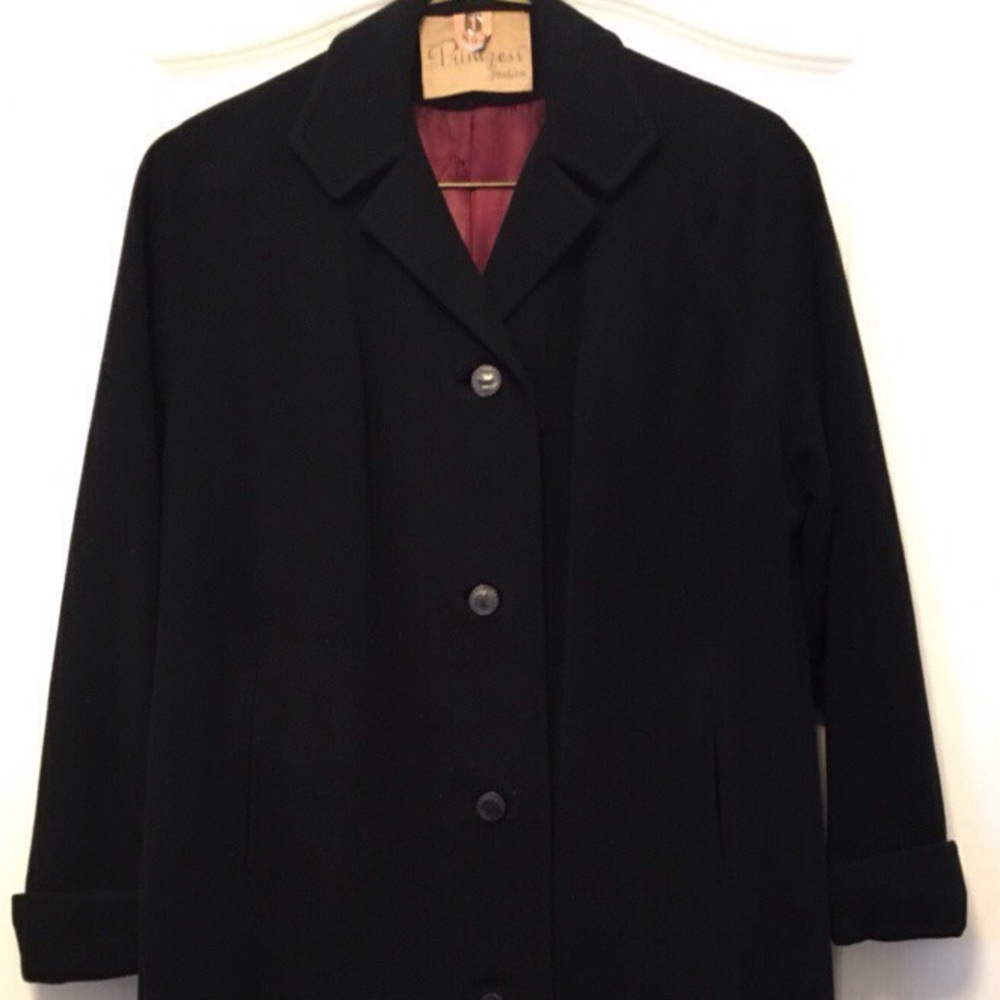 Vintage 1960's Printzess Wool Trench Coat. Small