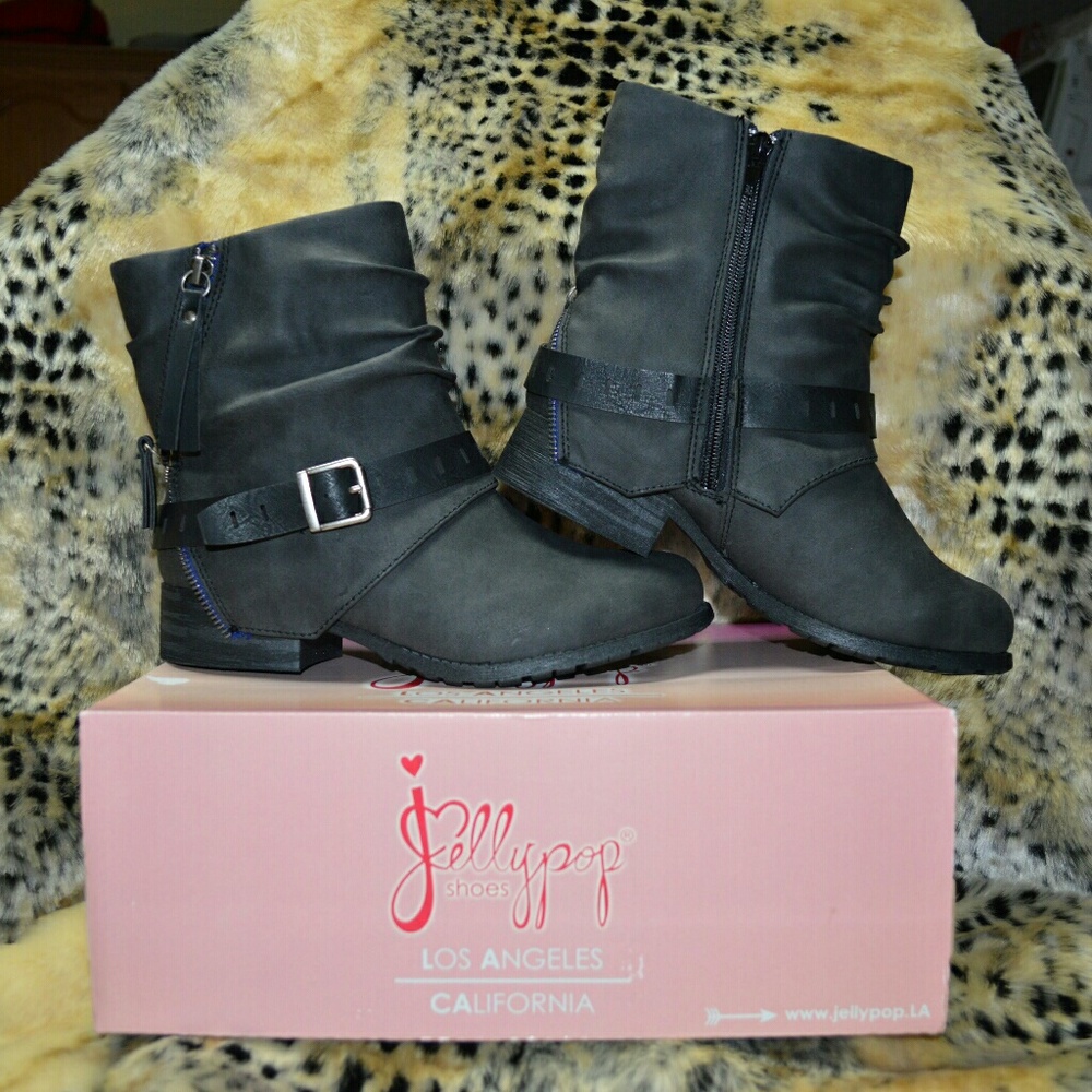 Jellypop - New Black Ankle Boots size 7
