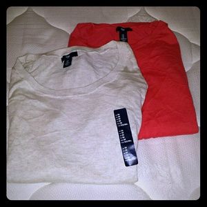 Two GAP Sweaters (Coral and Oatmeal)