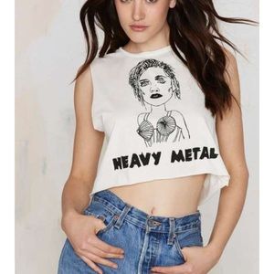 Heavy metal crop tee