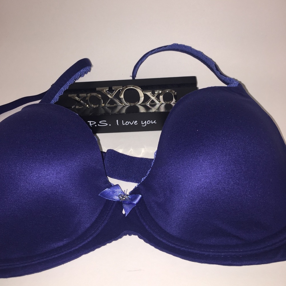36B) Victoria's Secret Demi Blue Bra