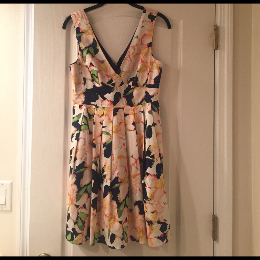 J Crew pleated floral dress