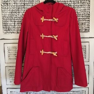 DELIAS RED PEACOAT women's size XS