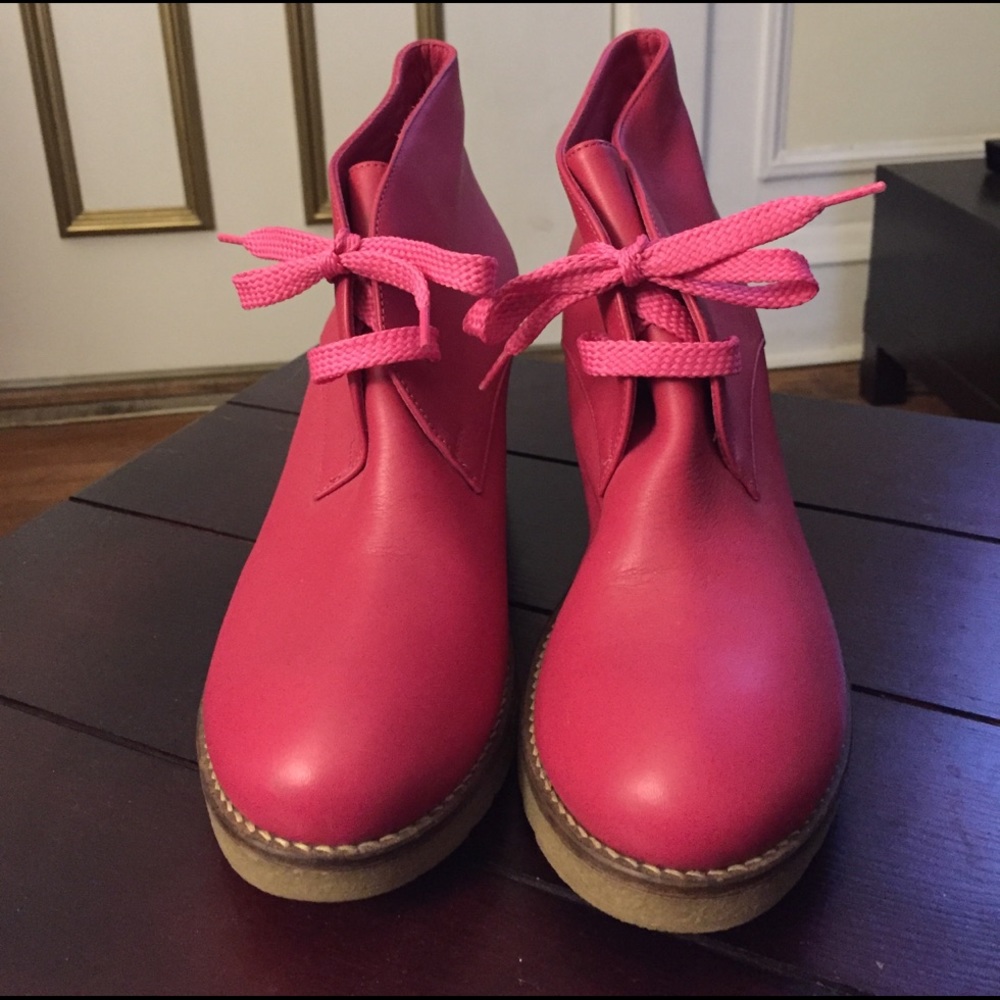 Pink Booties with laces