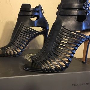 Vince Camuto Black Soft Calf Booties VV-KIPPER 9M