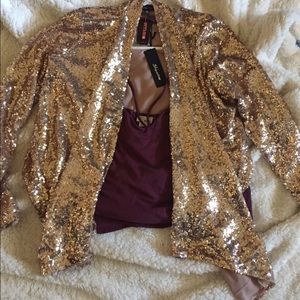 NWT GOLD SEQUIN BLAZER