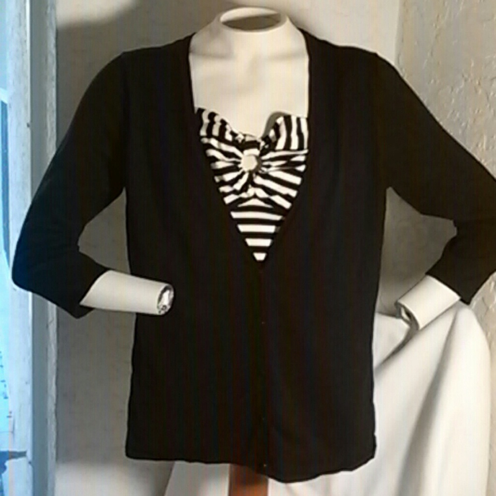 NWOT August Silk Cardigan with built in camisole