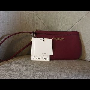 Calvin Klein leather clutch- nwt