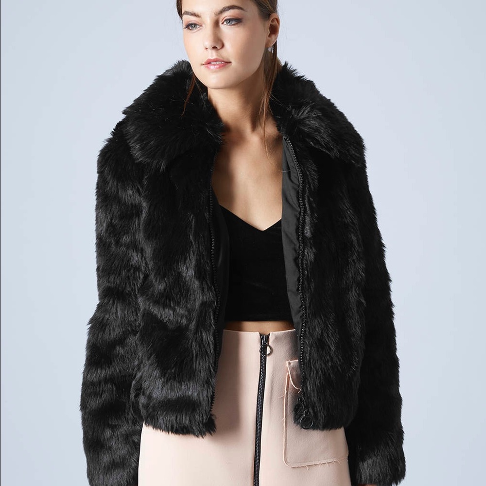 Faux Fur Bomber Jacket