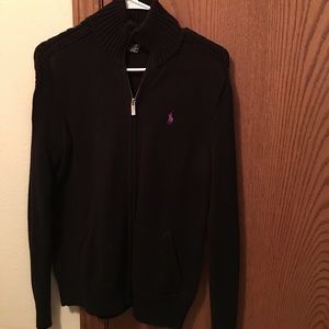 Ralph Lauren Polo Cable Knit zip up