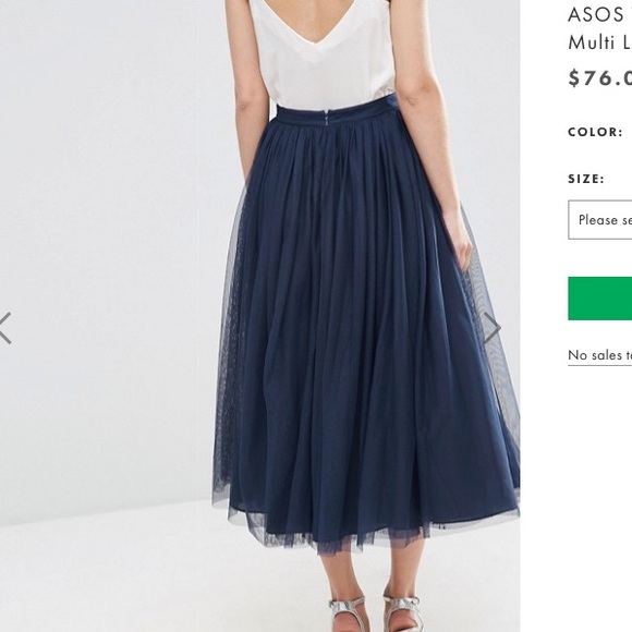 SOLD Asos tulle skirt - Picture 3 of 8