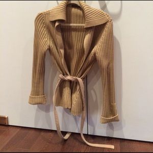 Elie Tahari cardigan with suede belt