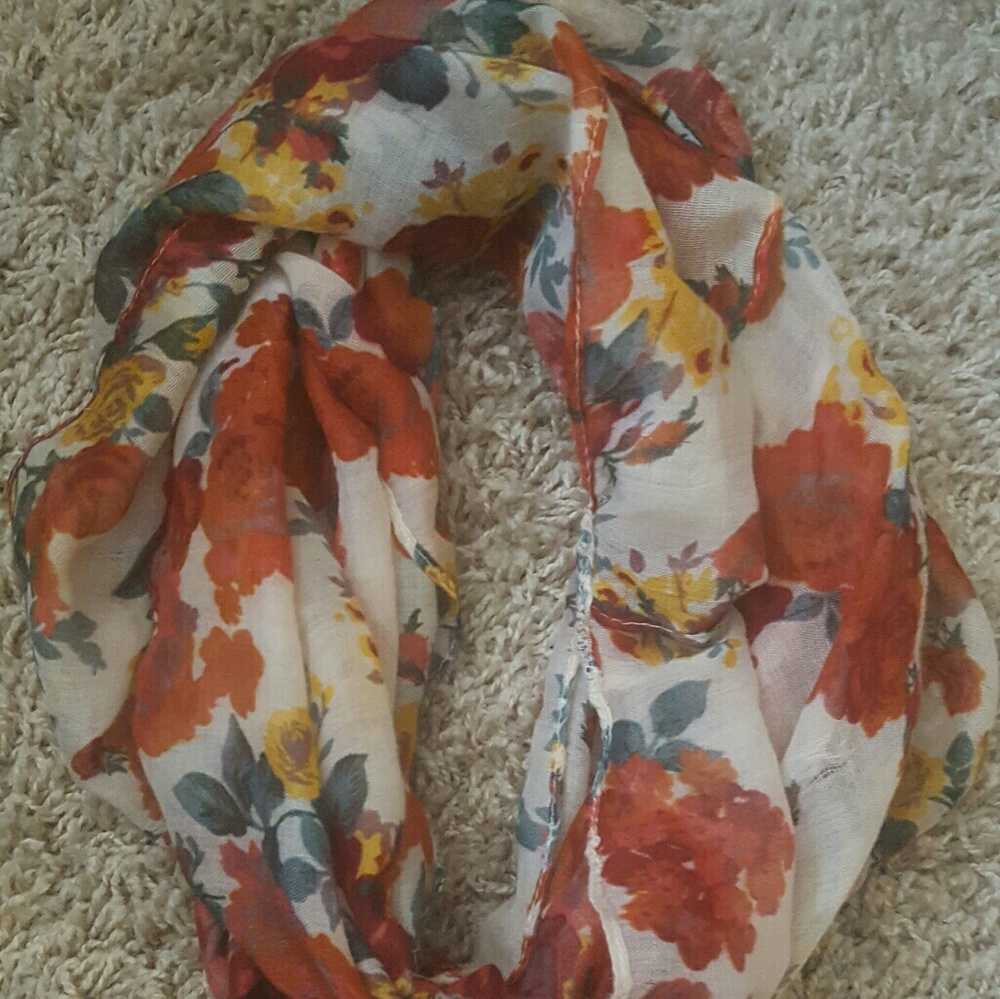 Floral infinity scarf