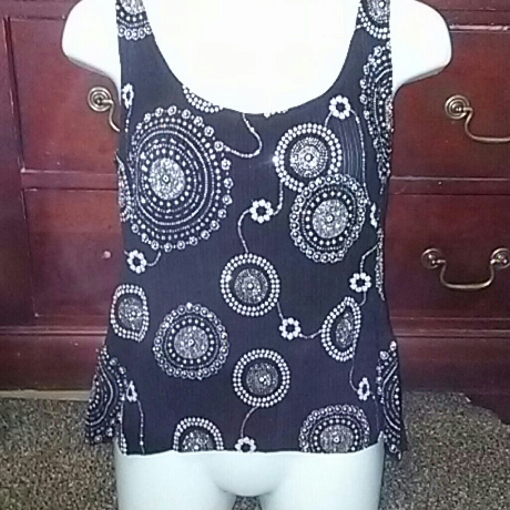 BLACK GLITTER DRESS TOP SZ PETITE MEDIUM