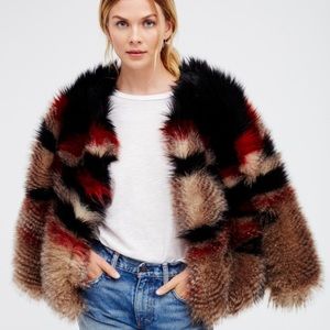 NWT free people Faux Fur Statement Jacket