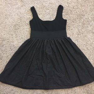Black and dark gray skater dress
