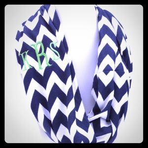 Navy Chevron Infinity Scarf