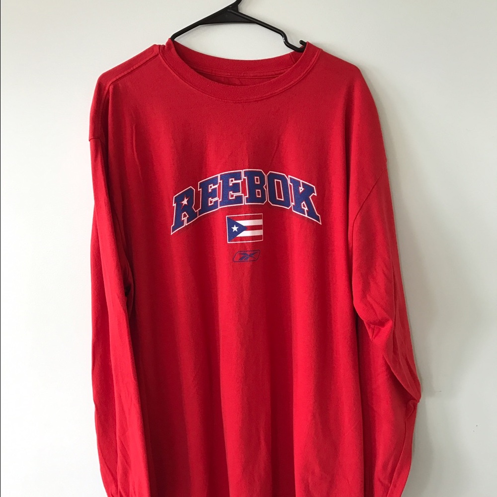 90s Reebok Men's Long-sleeve shirt