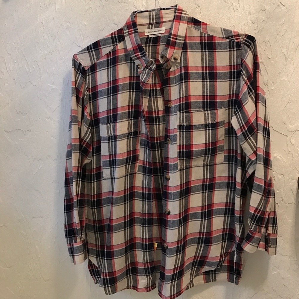 Isabel Marant Etoule Plaid Button Up