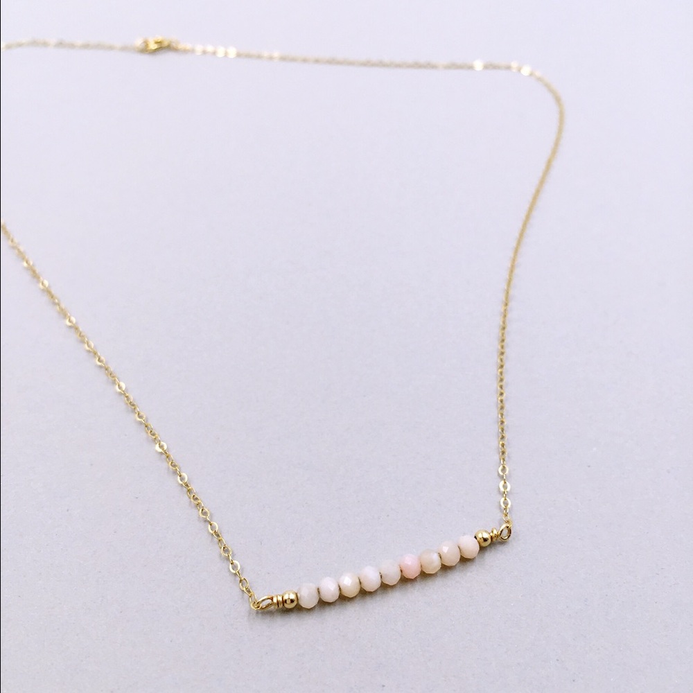 Handmade natural gemstone/marble beads necklace - Picture 2 of 8