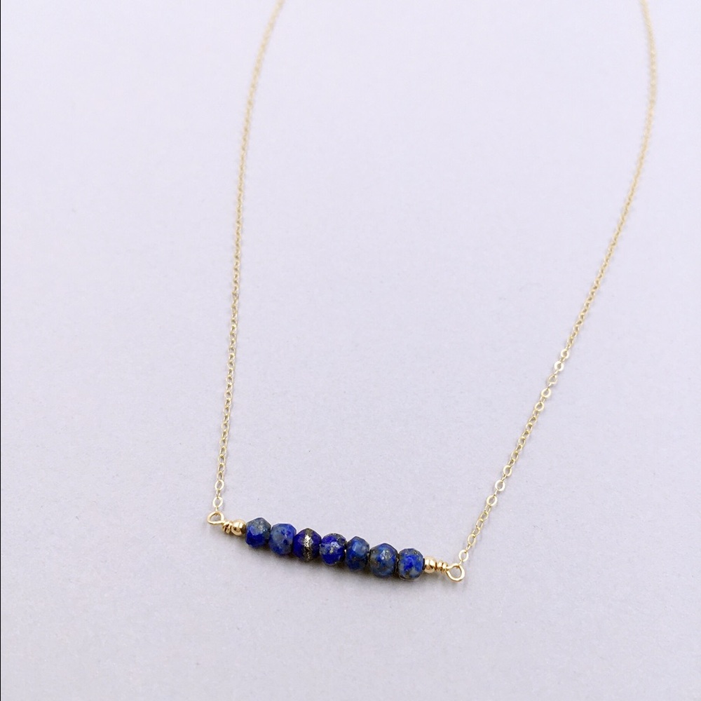 Handmade natural gemstone/marble beads necklace - Picture 6 of 8