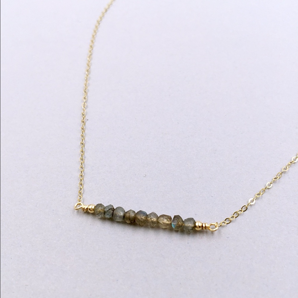Handmade natural gemstone/marble beads necklace - Picture 8 of 8