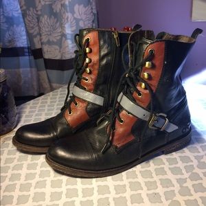 Unique Hand painted OTBT Hutchinson combat boots