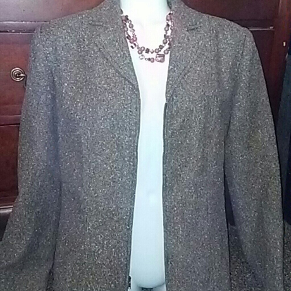 WOMENS BROWN LINED DRESS JACKET