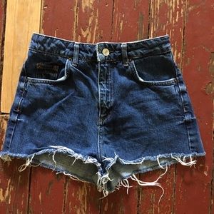 High Waisted Denim Cut-off Shorts