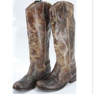 Frye Boot Melissa Button Brown