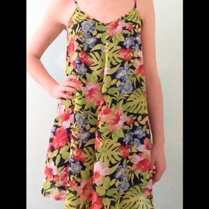 Bright tropical Floral dress