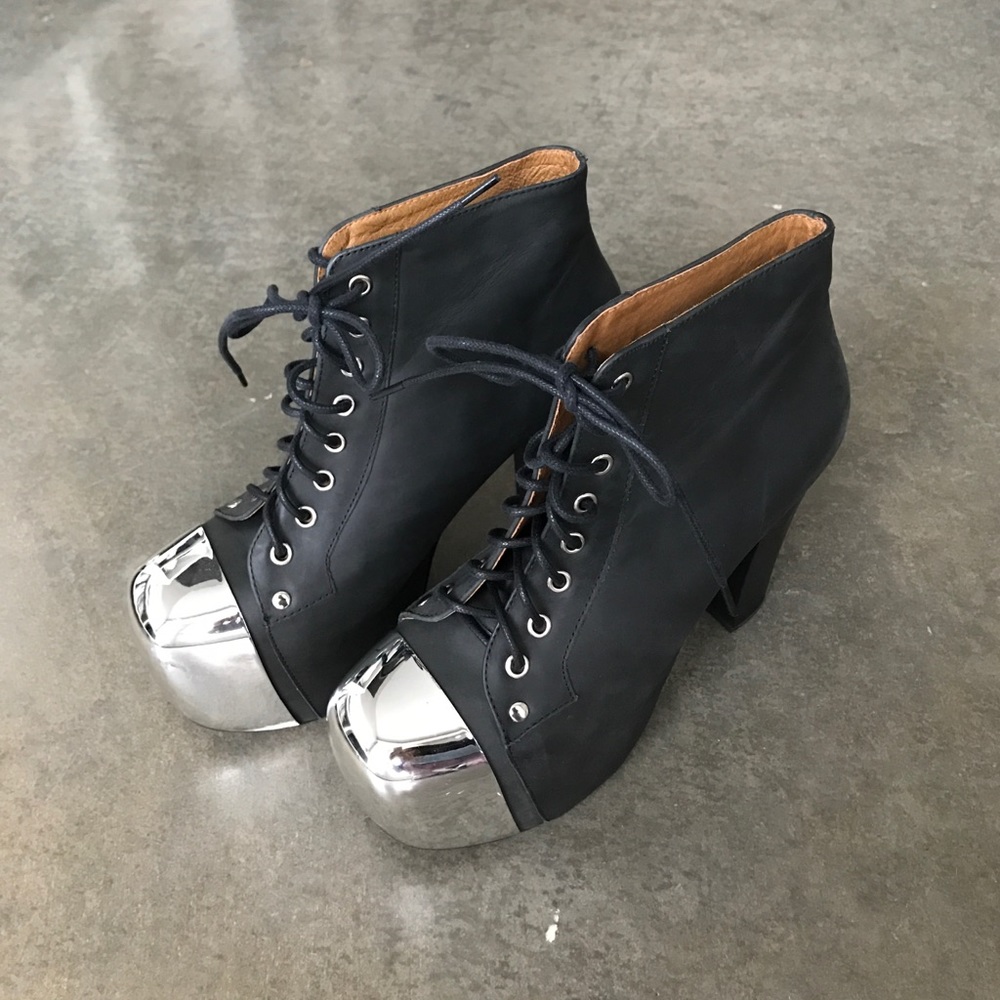 Jeffrey Campbell Black Lita Platform Steel Cap