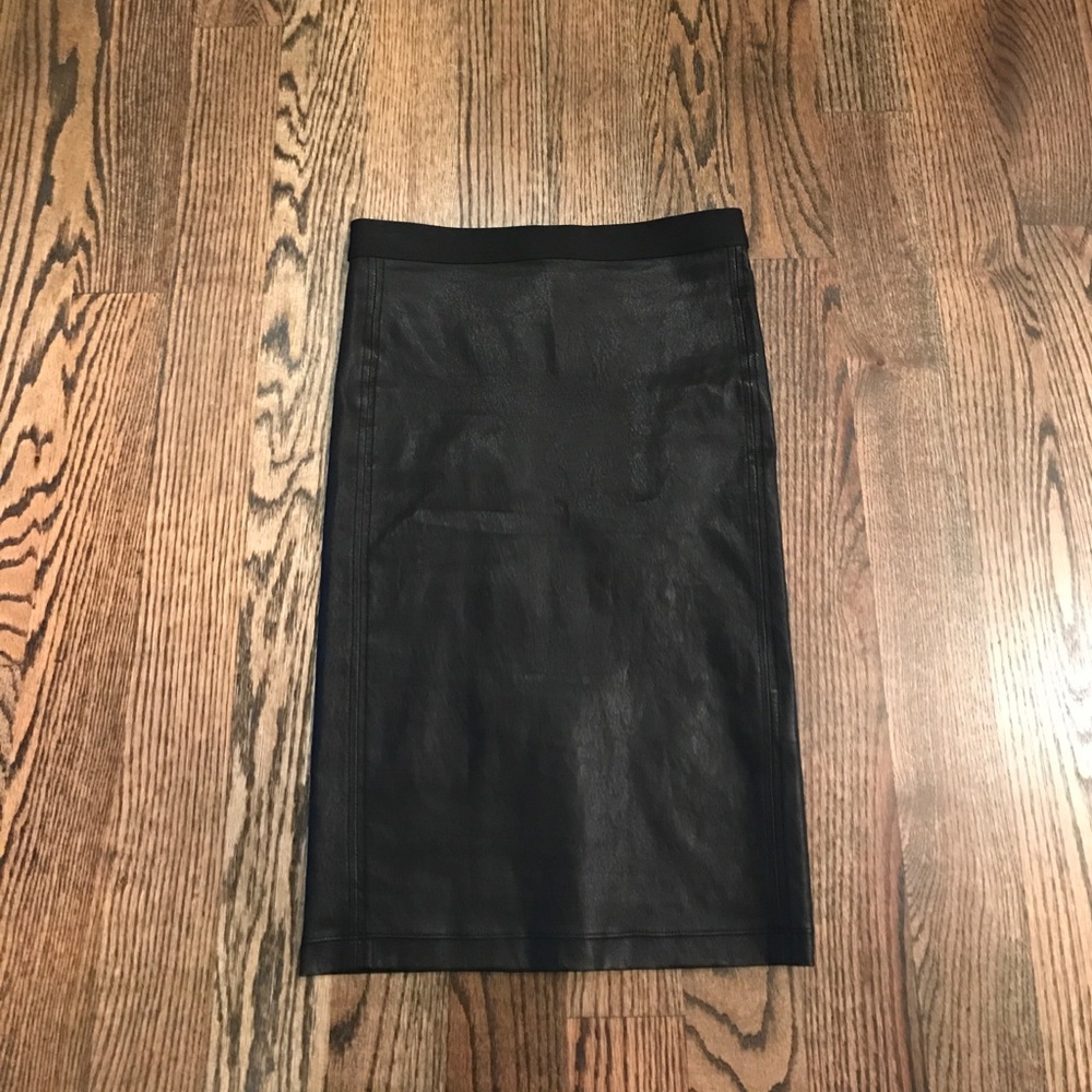 Helmet Lang leather skirt