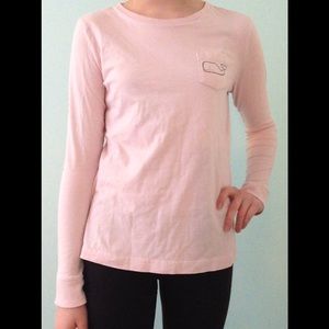 Light Pink Vineyard Vines Long Sleeve Tee