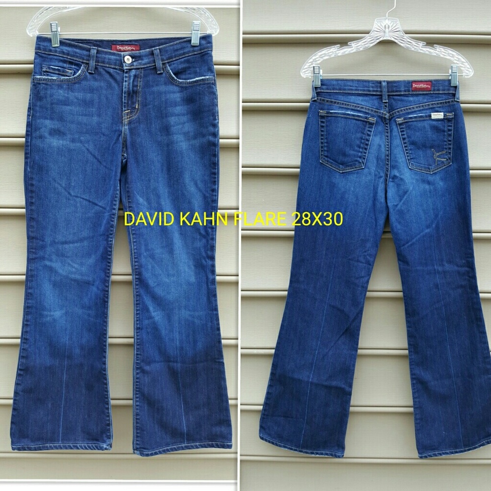 DAVID KAHN FLARE LEG DENIM JEANS